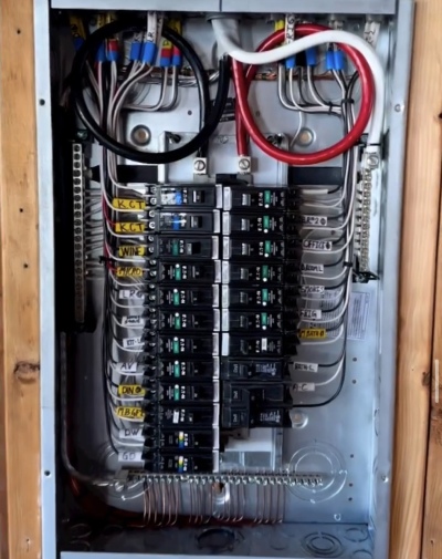 Photo of an electrical panel replacement in Tampa, FL